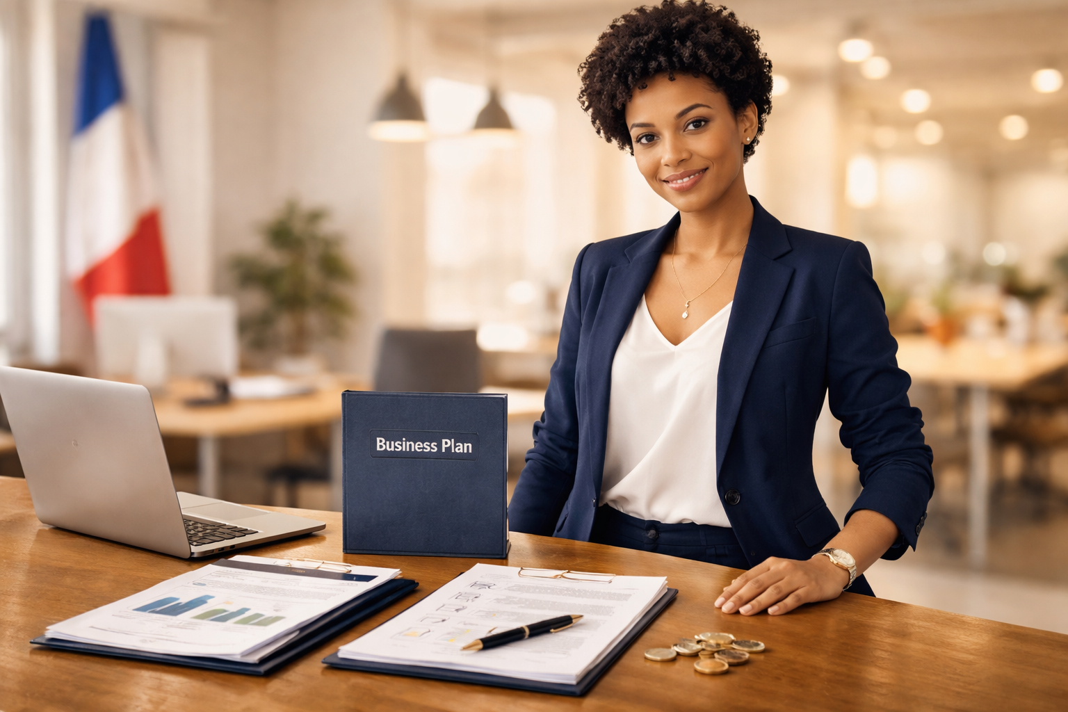 aides-creation-2026 Entrepreneur travaillant sur son plan de financement